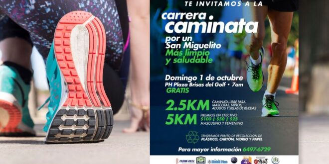 Todo listo para la carrera-caminata por un San Miguelito más limpio y saludable