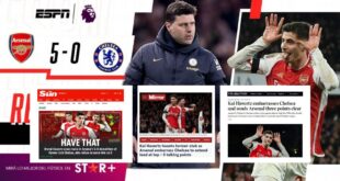 La prensa inglesa critica duramente a Pochettino tras la derrota del Chelsea ante el Arsenal
