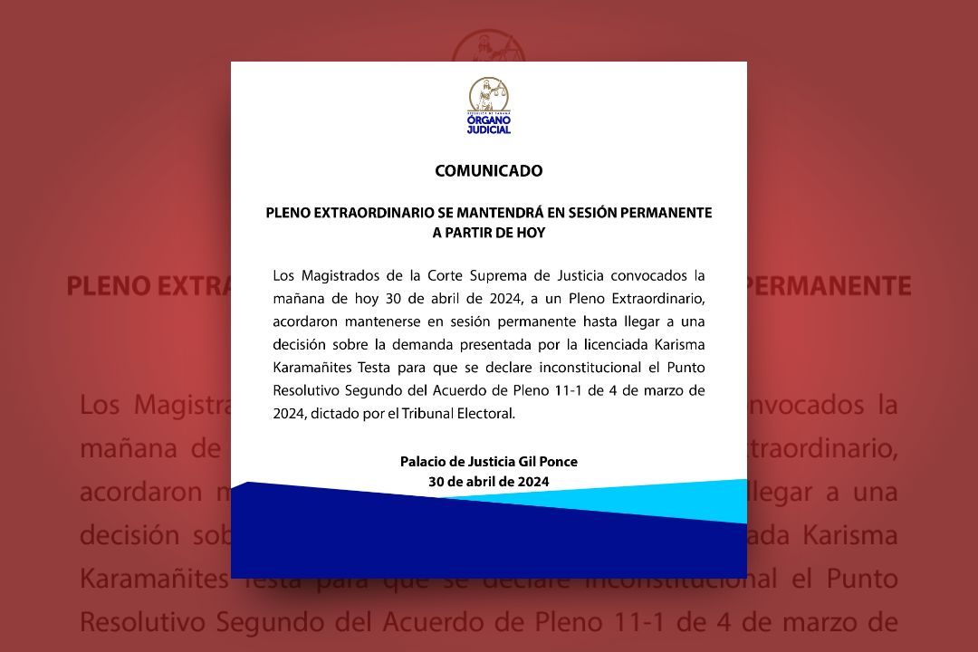Sesión Permanente En La Corte Suprema De Justicia