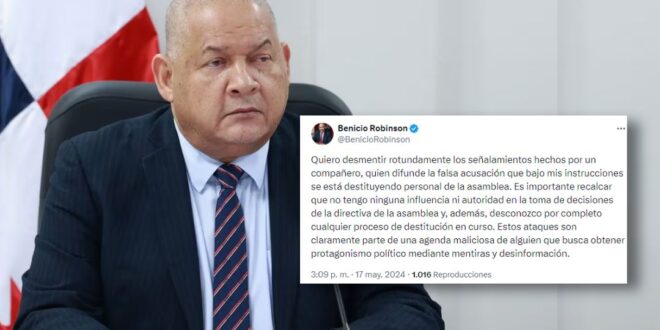Benicio Robinson desmiente acusaciones sobre despidos en La Asamblea por instrucciones de él