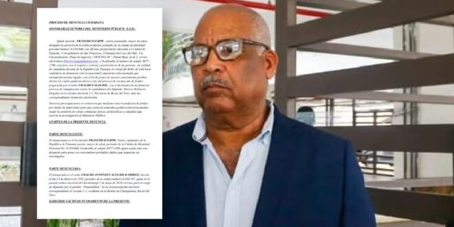 Denuncian Penalmente a Ubaldo Vallejos por posible Blanqueo de Capitales