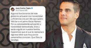 Honor a quien honor merece, Juan Carlos Tapia Felicita a su yerno