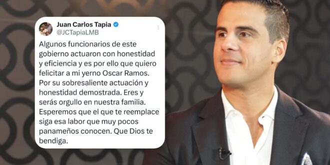 Honor a quien honor merece, Juan Carlos Tapia Felicita a su yerno