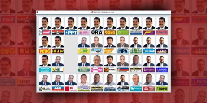 Venezuela: Tarjetón Electoral para las Presidenciales del 28 de julio Muestra 13 Fotos de Maduro
