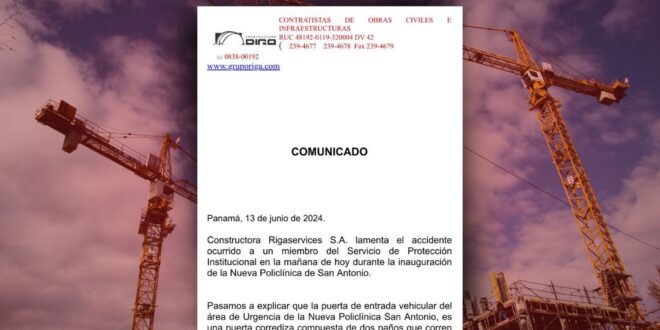 Contratista lamenta incidente
