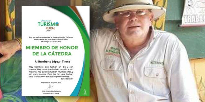 Humberto López-Tirone recibe reconocimiento de la UNAH