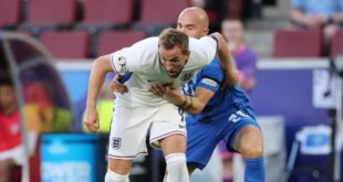 Inglaterra asegura el liderato del Grupo C en la Eurocopa tras empate sin goles con Eslovenia