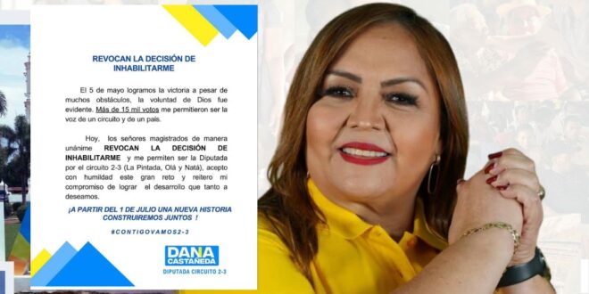 Justicia Electoral Restablecida: Dana Castañeda Recupera su Candidatura