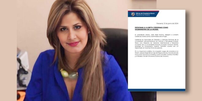 Lilibeth Cárdenas Chanis, Nueva Viceministra de la Mujer