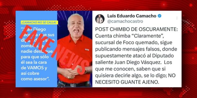 Luis Eduardo Camacho denuncia Fake News