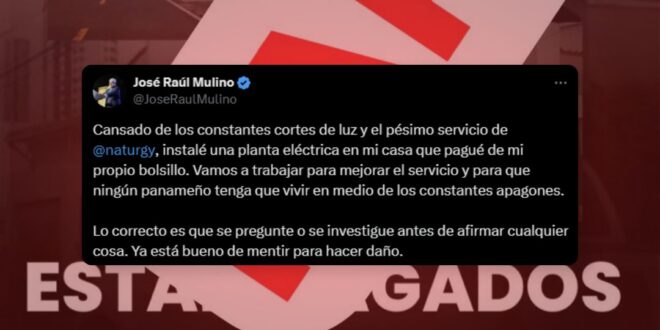 Presidente Mulino aclara el tema de la Planta