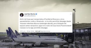 Bloqueo Aéreo de Venezuela Retiene a Expresidenta Moscoso en Tocumen