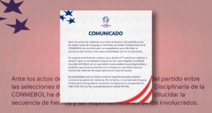 Conmebol Inicia Investigación tras Incidentes en la Semifinal de la Copa América entre Colombia y Uruguay