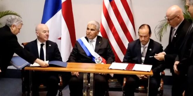 Panamá y Estados Unidos firman memorando contra la inmigración ilegal