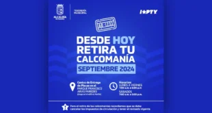 Alcaldía de Panamá Facilita el Retiro de Placas y Calcomanías para Septiembre