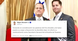 Alcalde Mayer Mizrachi retira el nombramiento de Secretario General en la Alcaldía de Panamá