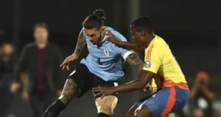 Uruguay sube al segundo lugar en las Eliminatorias tras vencer a Colombia