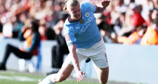 Alarma en el Manchester City: Haaland se lesiona el tobillo y podría perderse el resto de la temporada