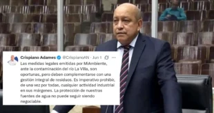 Crispiano Adames Apoya medida tomada por Mi Ambiente en Azuero