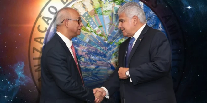 Presidente Mulino recibe al Secretario General de la OEA y reafirma el liderazgo de Panamá en el concierto de las naciones