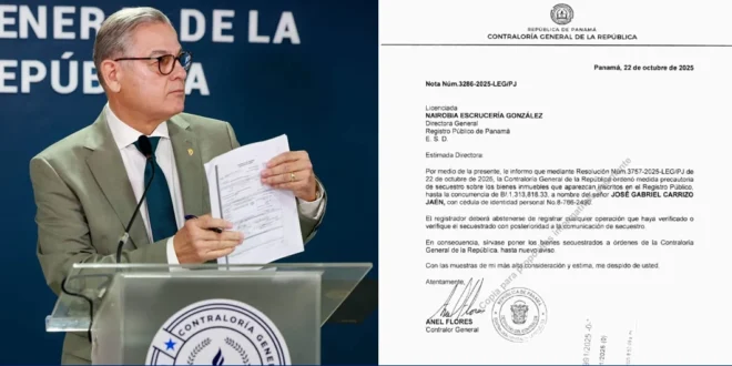 Contraloría ordena secuestro de bienes de José Gabriel Carrizo por más de B/.1.1 millones