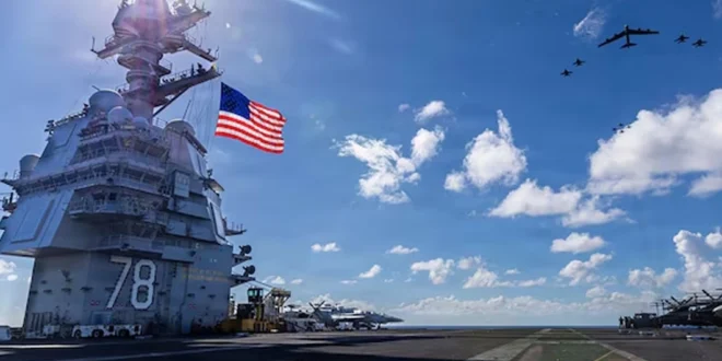El USS Gerald R. Ford, el portaaviones más grande del mundo, despliega su poderío en el Caribe