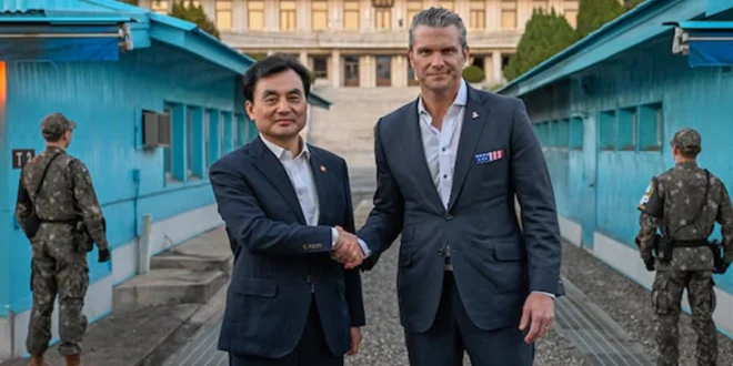Pete Hegseth visita la Zona Desmilitarizada coreana tras la oferta de diálogo de Trump a Kim Jong-un