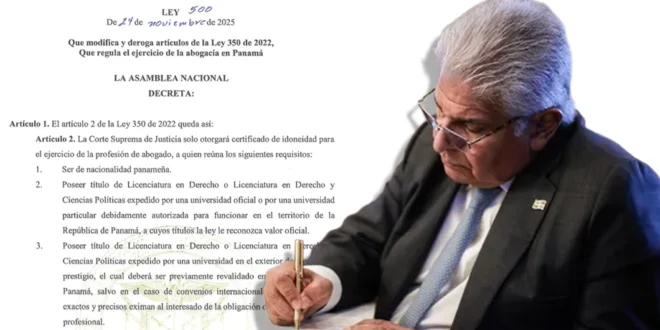Presidente Mulino Sanciona Ley que Modifica el Examen de Barra en Panamá: Implicaciones para Futuros Abogados