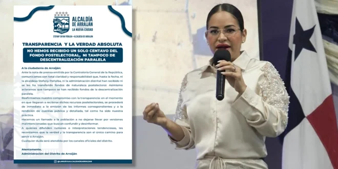 Alcaldesa de Arraiján Stefany Peñalba