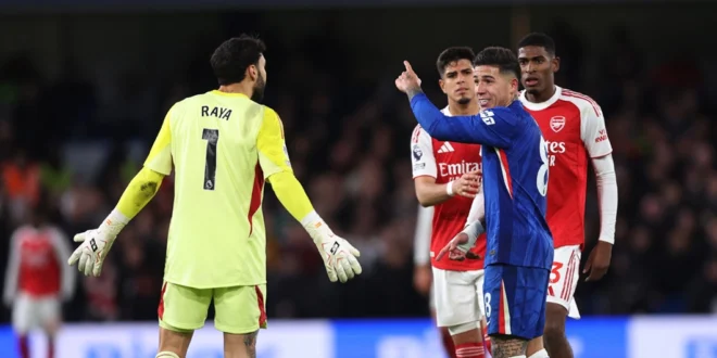Arsenal vs. Chelsea: Empate caliente y reto de Enzo Fernández a Raya: 'Te espero afuera'