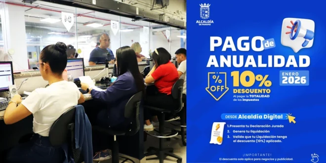 Incentivo tributario 2026: Alcaldía de Panamá ofrece 10% de descuento por pronto pago