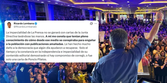 Lombana se hace cómplice del delito de sedición al admitir tener conocimiento y no presentar denuncia