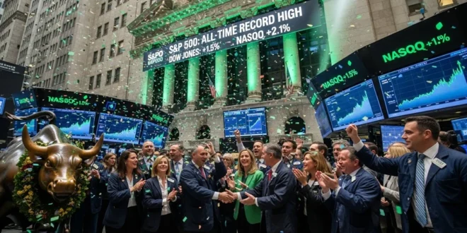 Wall Street cierra en verde: el S&P 500 marca un nuevo récord histórico