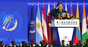 El general Zhang Youxia durante una ceremonia oficial