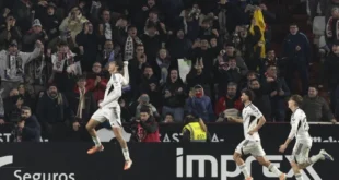 Jugadores del Albacete celebran uno de los goles en la Copa del Rey