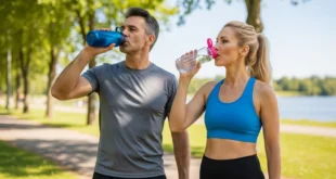 Personas caminando al aire libre representando hábitos saludables para ganar años de vida