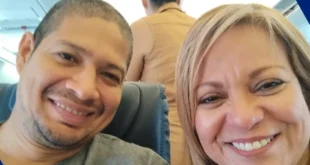 Javier Olmedo Núñez regresando a Panamá tras su liberación en Venezuela