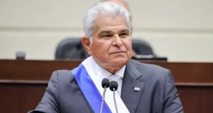 Presidente José Raúl Mulino durante su discurso a la nación sobre reformas y proyectos de infraestructura.