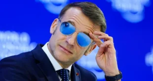 Emmanuel Macron dando un discurso en el Foro de Davos 2026 sobre soberanía europea