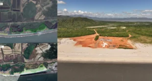 Efectos de la extracción ilegal de arena en la costa de Punta Chame por Megamar Corp.