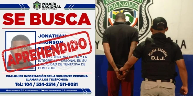 POLICÍA APREHENDE A ALIAS "TOPIO", UNO DE LOS MÁS BUSCADOS POR TENTATIVA DE HOMICIDIO EN COLÓN