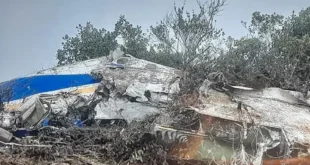 Restos del avión de Satena siniestrado en zona montañosa del Catatumbo