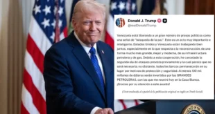 Trump cancela ataques contra Venezuela y anuncia inversión petrolera de $100 mil millones