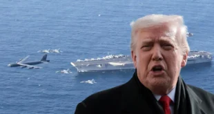 Portaaviones USS Abraham Lincoln navegando hacia Irán bajo órdenes de Donald Trump.