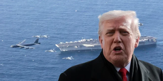 Portaaviones USS Abraham Lincoln navegando hacia Irán bajo órdenes de Donald Trump.