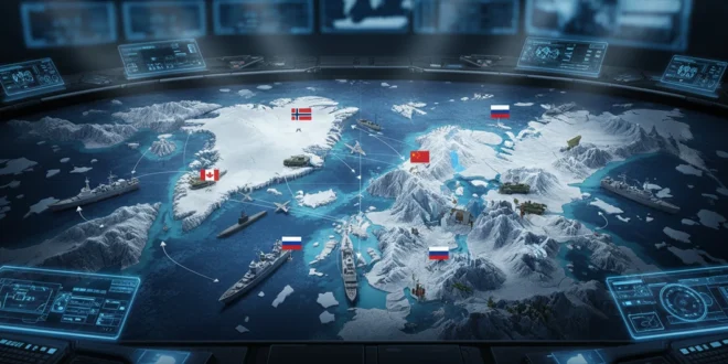 Mapa estratégico de Groenlandia con presencia militar internacional