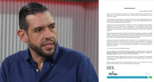 Willie Bermúdez comunicando su renuncia oficial a la política partidista tradicional