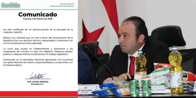 Diputado Carlos Saldaña en la Asamblea Nacional de Panamá