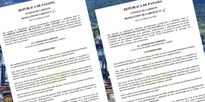 Aprobación de contratos portuarios transitorios por el Consejo de Gabinete