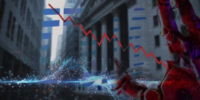 Gráfico de la caída de acciones de IBM en Wall Street tras el anuncio de Anthropic Claude Code